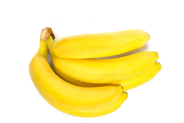 Banana Madura Para Dieta Exercício Fundo Branco — Fotografia de Stock