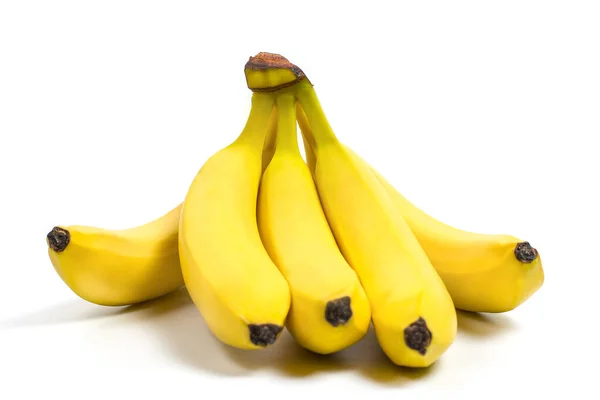 Dojrzały Banan Dietę Ćwiczenia Białym Tle — Zdjęcie stockowe