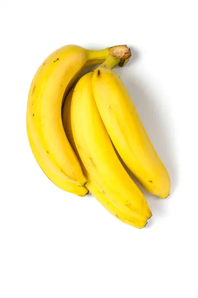 Dojrzały Banan Dietę Ćwiczenia Białym Tle — Zdjęcie stockowe