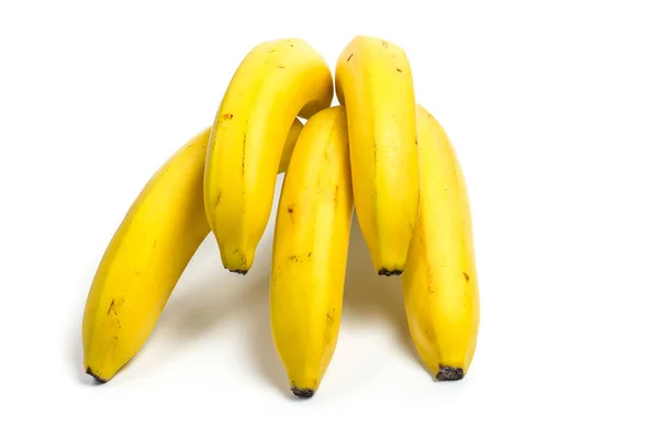 Banana Madura Para Dieta Exercício Fundo Branco — Fotografia de Stock