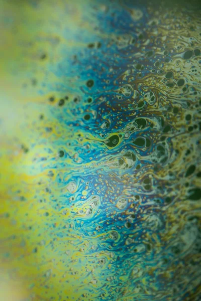 Abstracción Burbujas Jabón Muy Cerca Con Movimiento Diferentes Colores —  Fotos de Stock