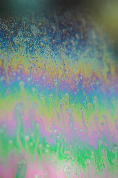 Abstracción Burbujas Jabón Muy Cerca Con Movimiento Diferentes Colores — Foto de Stock