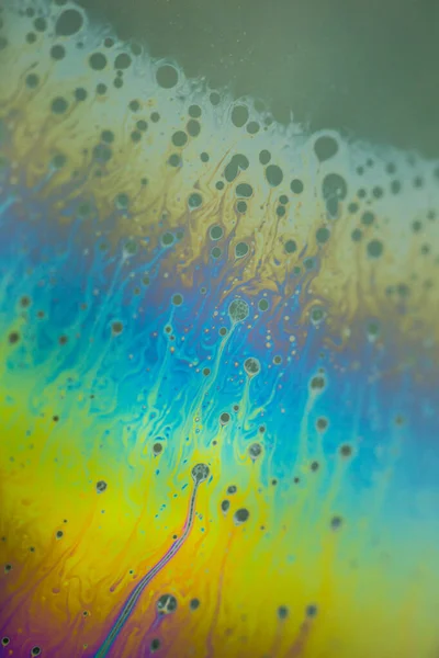 Мыльный Пузырь Абстракции Близко Движением Различных Цветов — стоковое фото