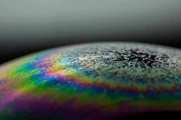 Мыльный Пузырь Абстракции Близко Движением Различных Цветов — стоковое фото