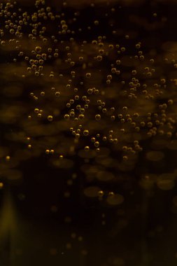 Şişede köpüklü ve köpüklü bira.