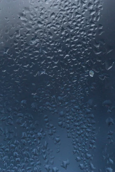 Mocno Zamglone Szklane Okna Kroplami Wody — Zdjęcie stockowe