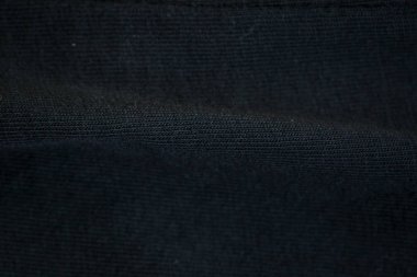 Giysiler ve dekorasyon için kalın siyah kumaş.