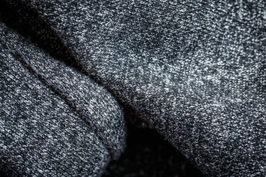 Giysi ve dekor için kalın siyah beyaz kumaş