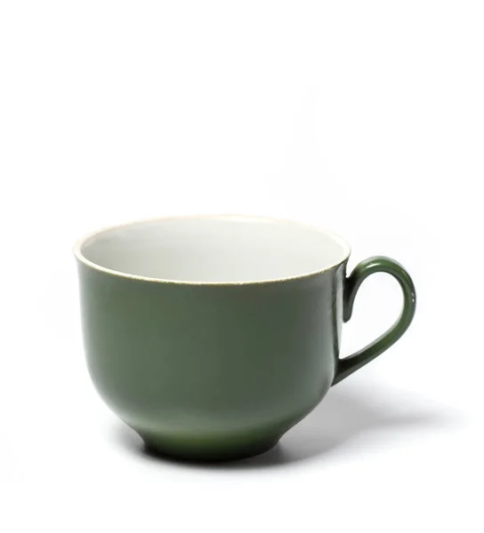 Green Vintage Mug White Background — Stock Photo, Image