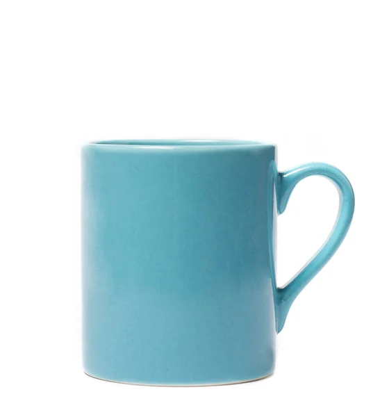 Blue Mug Tea Coffee White Background — Stock Photo, Image