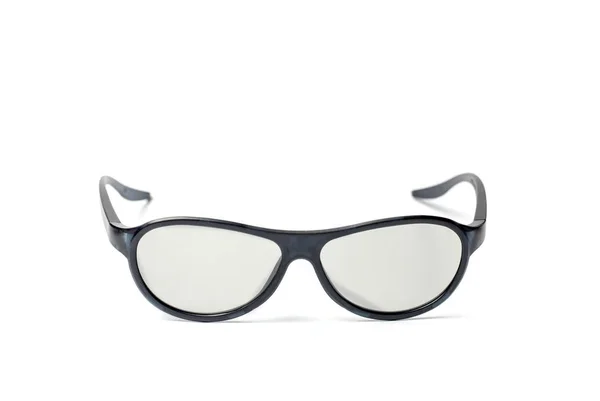 Óculos Elegantes Pretos Fundo Branco — Fotografia de Stock