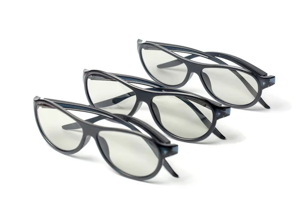 Czarne Stylowe Okulary Białym Tle — Zdjęcie stockowe