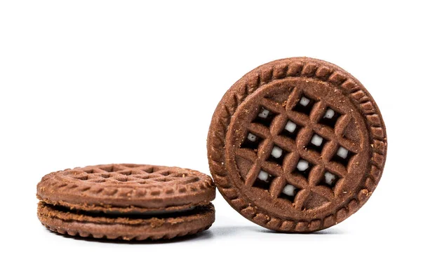 Chocolate Chip Cookies White Background — Stock Photo, Image