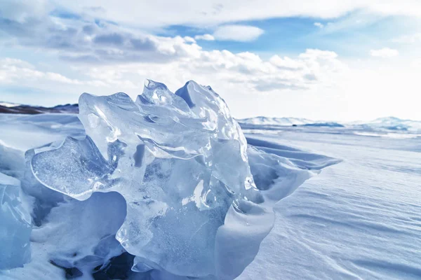 バイカル湖の氷 ロイヤリティフリーのストック写真
