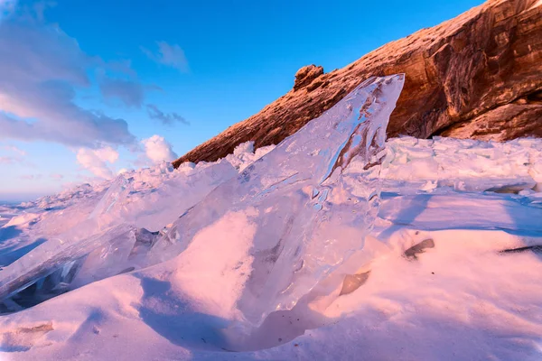 Baykal, buz — Stok fotoğraf