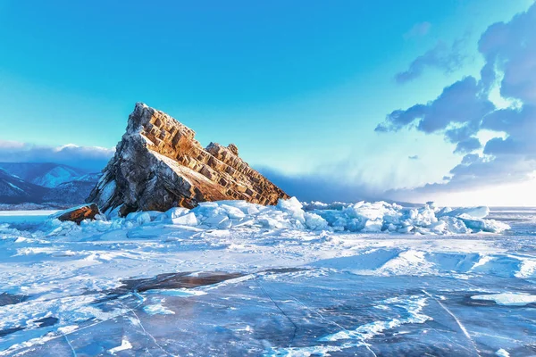Gelo de Baikal Fotografia De Stock