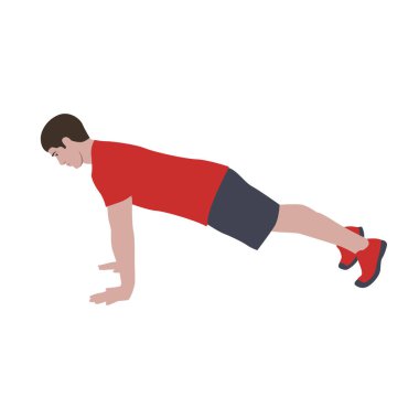 Açık oyun şampiyonası için Crossfit antrenman antrenmanı. Spor adamı şınav çekme, kalas tutma ve spor salonunda burpee egzersizi sağlıklı vücut motivasyonu için..