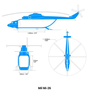 Mil Mi-26 helikopteri. Kargo Uçak Rehberi