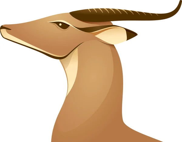 Cerf Africain Gazelle Antilope Belle Icône Logo — Image vectorielle