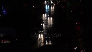 Boya gece ışıkları. Gece ruh hali.