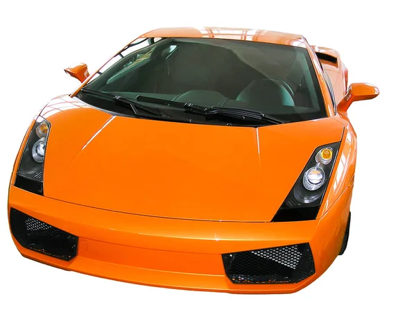 白を基調としたオレンジスポーツカー高級クラス — ストック写真