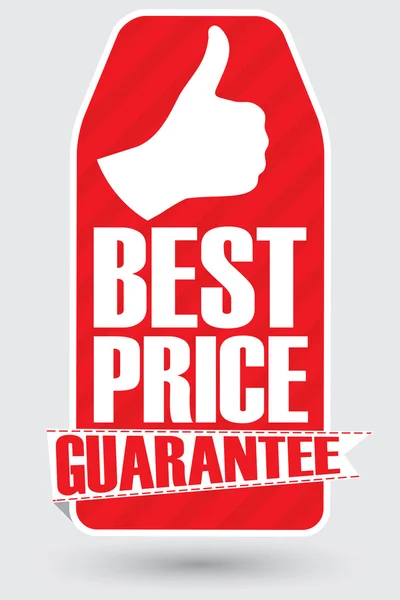 Miglior banner di garanzia del prezzo, illustrazione vettoriale — Vettoriale Stock