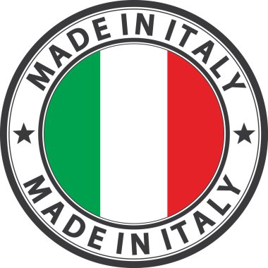 İtalya etiket bayrak, vektör çizim ile yapılan