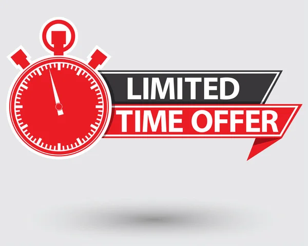 Limited Time Offer Red Label Last Chance Stopwatch Vector Illustration — стоковый вектор