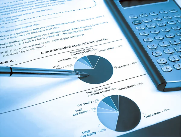 Gráfico de inversión de pastel — Foto de Stock