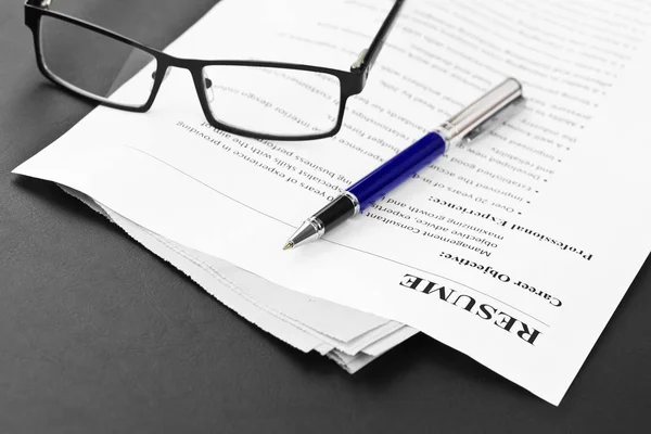 Resume on the Table — Stock Photo, Image