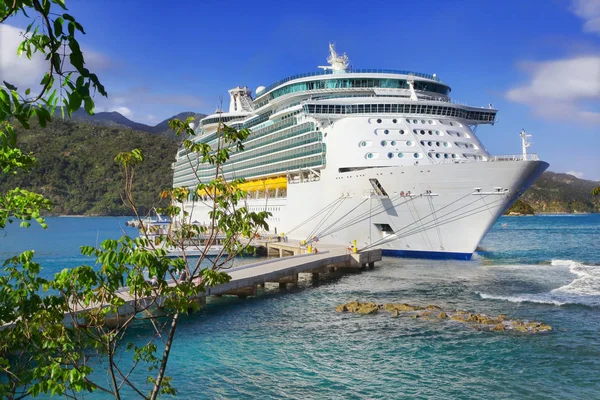 Kreuzfahrtschiff im Hafen — Stockfoto