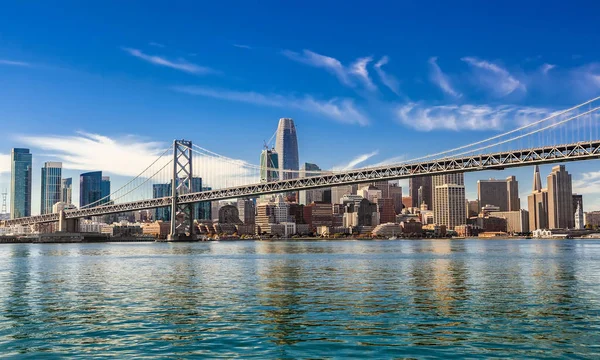 Centro San Francisco Oakland Bay Bridge Nella Giornata Sole — Foto Stock