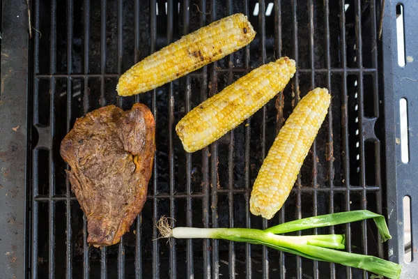 The Steak on the Grill — Stock Photo, Image