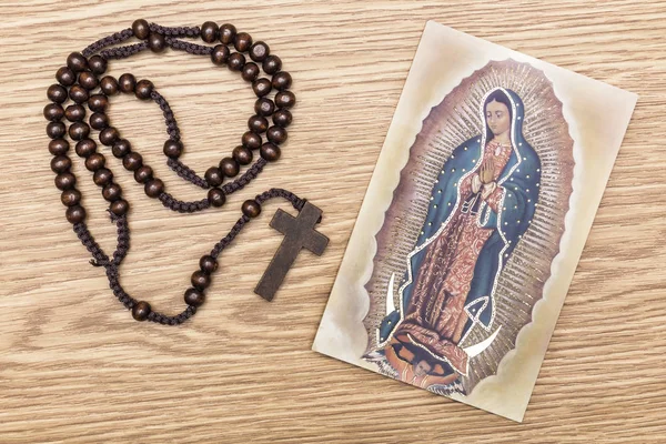 Rosario y Virgen de Guadalupe — Foto de Stock