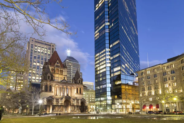 Trinity Church, Boston, Vista nocturna —  Fotos de Stock