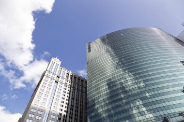 Mavi binaların bir görünüm