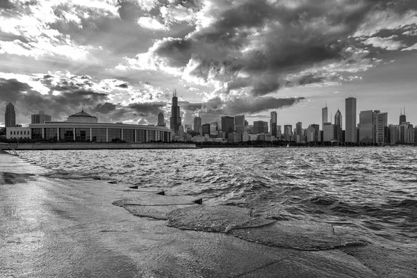 Chicago Blanco Negro — Foto de Stock