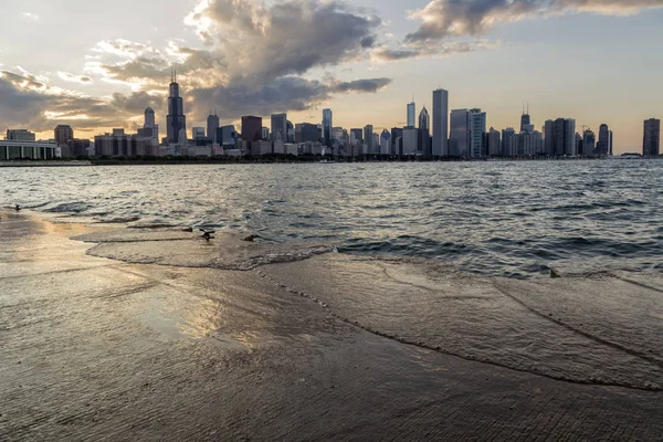 Günbatımı Chicago City — Stok fotoğraf