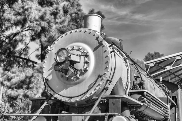 Old Train Black White — стоковое фото