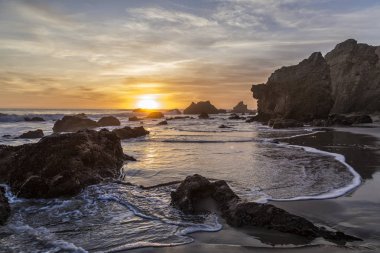 Günbatımı El Matador Beach, California