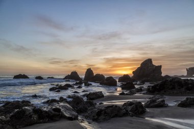 Günbatımı El Matador Beach, California