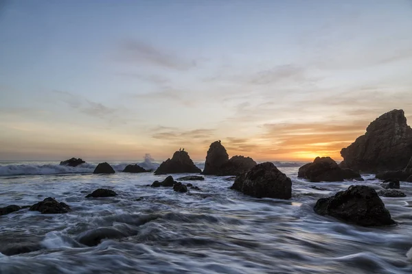 カリフォルニア州エル マタドール ビーチの夕日 — ストック写真