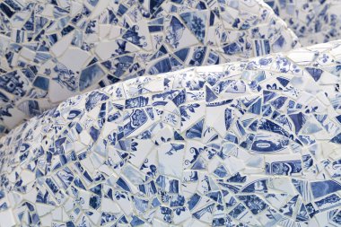 Mavi bir desen bir görünümünü