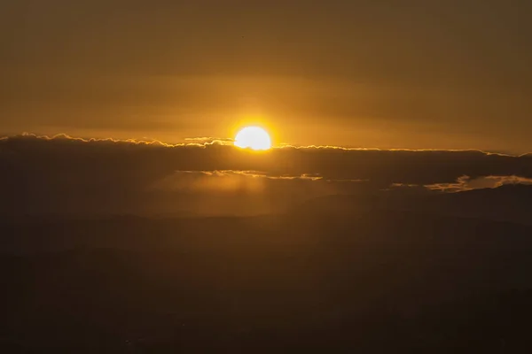 Een Gele Zonsondergang Los Angeles — Stockfoto