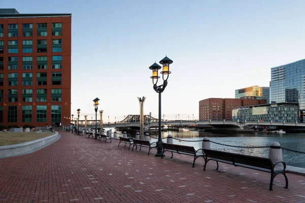 Uma Bela Vista Porto Boston — Fotografia de Stock