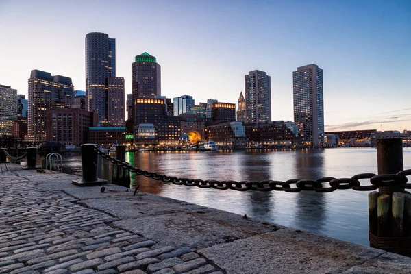 Een Prachtig Uitzicht Vanaf Boston Harbor — Stockfoto