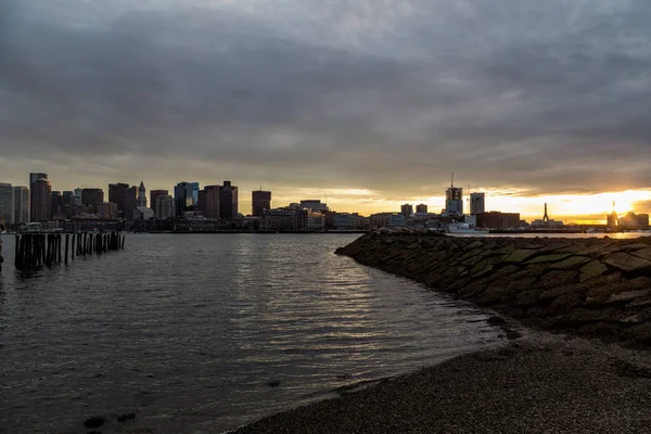 Beutiful Night Enjoying View East Boston — Stock Photo, Image