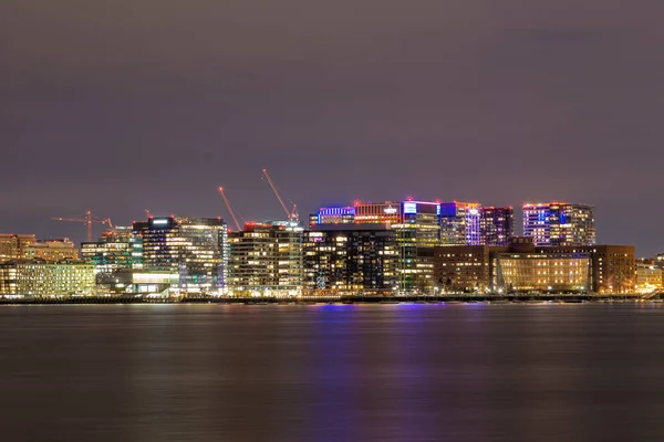 Doğu Boston Dan Manzaranın Tadını Çıkaran Güzel Bir Gece — Stok fotoğraf