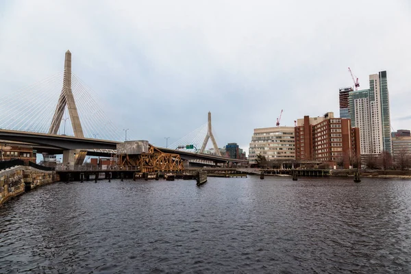 Leonard Zakim Bunker Hill Memorial Bridge Boston Massachusetts — Stockfoto