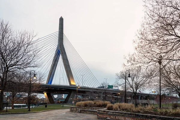 Leonard Zakim Bunker Hill Memorial Bridge Boston Massachusetts — Stock fotografie